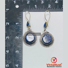 Load image into Gallery viewer, Antique Lapis Lazuli Handmade Earrings