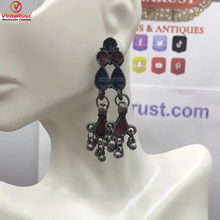 Load image into Gallery viewer, Antique Dangle Mirror Earrings