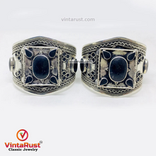 Load image into Gallery viewer, Handmade Boho Cuff Bracelet inlaid With Stones