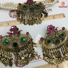 Load image into Gallery viewer, Pink and Green Flower Jewelry Set