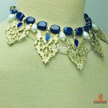 Load image into Gallery viewer, Tribal Stone and Pearls Beaded Motif Jewelry Set