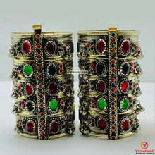 Load image into Gallery viewer, Handmade Tribal Boho Handcuff Bracelet