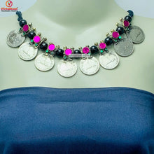 Load image into Gallery viewer, Vintage Coins Antique With Glass Stones jewelry set