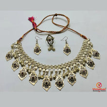 Load image into Gallery viewer, Handmade Tribal Choker Necklace with Earrings & Ring