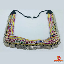 Load image into Gallery viewer, Vintage Coins Belt With Beaded Work and Laces