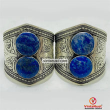 Load image into Gallery viewer, Lapis Lazuli Natural Gemstone Cuff Bracelet