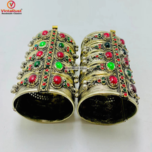 Load image into Gallery viewer, Handmade Tribal Boho Handcuff Bracelet