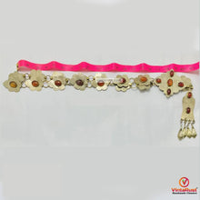 Load image into Gallery viewer, Silver Kuchi Turkman Belt With Brown Glass Stones