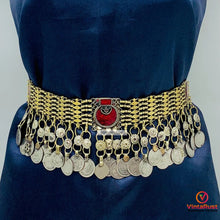 Load image into Gallery viewer, Vintage Belly Dance Belt With Dangling Coins