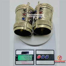 Load image into Gallery viewer, Gypsy Cuff Inlaid With Multicolor Glass Stones