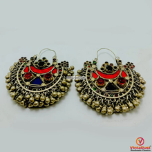 Load image into Gallery viewer, Vintage Handmade Hoop Earrings