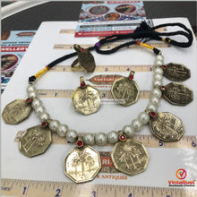 Load image into Gallery viewer, Vintage Coins and Pearls Beads Jewelry Set