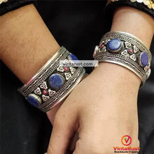 Load image into Gallery viewer, Handcrafted Vintage Stones Cuff Bracelet