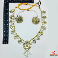 Load image into Gallery viewer, White Pearls and Beaded Tribal Jewelry Set