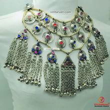 Load image into Gallery viewer, Vintage Choker Necklace With Long Bells and Earrings