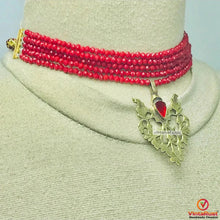 Load image into Gallery viewer, Beaded Multilayers With Brass Motif Jewelry Set