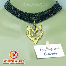 Load image into Gallery viewer, Black Beads With Motif Jewelry Set