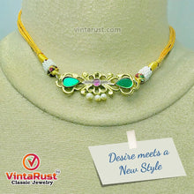 Load image into Gallery viewer, Statement Choker Necklace With Earrings