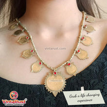 Load image into Gallery viewer, Antique Gold Tone Coins Jewelry Set