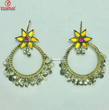 Load image into Gallery viewer, Big Round Hoop Earrings With Bells