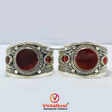 Load image into Gallery viewer, Round Shaped Stones Boho Tribal Cuff