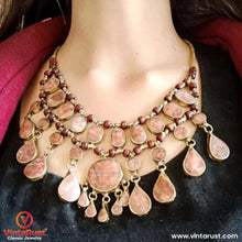 Load image into Gallery viewer, Brown Tribal Beaded Chain Choker Necklace