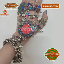 Load image into Gallery viewer, Vintage Handmade Bracelet With Rings Link and Chain