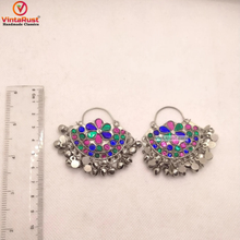 Load image into Gallery viewer, Antique Glass Stones Kuchi Earrings