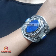 Load image into Gallery viewer, Tribal Adjustable Lapis Lazuli Stone Bracelet