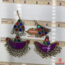 Load image into Gallery viewer, Tribal Antique Dangle Multicolor Earrings