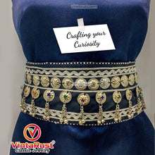 Load image into Gallery viewer, Vintage Belt With Buttons With Laces