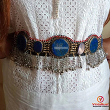 Load image into Gallery viewer, Handmade Bohemian Lapis Stone Belly Dance Belt