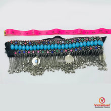 Load image into Gallery viewer, Handmade Belly Dance Belt With Turquoise Stones