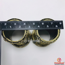 Load image into Gallery viewer, Tribal Golden Massive Handcuff Hinged Bracelet