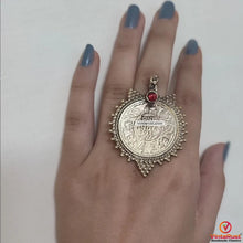 Load image into Gallery viewer, Antique Gold Tone Coins Jewelry Set