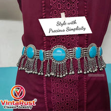 Load image into Gallery viewer, Turquoise Stone Belt, Afghan Tribal Belly Dance Belt