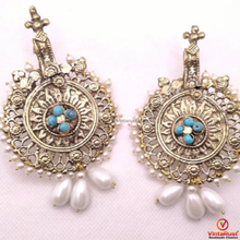 Load image into Gallery viewer, Vintage Huge Massive Hasli Earrings