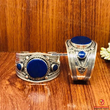 Load image into Gallery viewer, Round Shaped Stones Boho Tribal Cuff