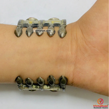 Load image into Gallery viewer, Handmade Handcuffs Inlaid with Glass Stones Bracelet