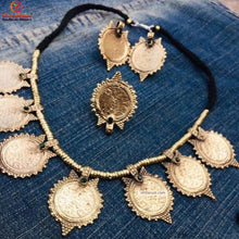 Load image into Gallery viewer, Antique Gold Tone Coins Jewelry Set