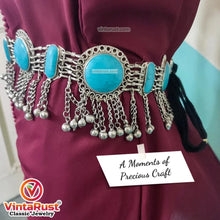 Load image into Gallery viewer, Turquoise Stone Belt, Afghan Tribal Belly Dance Belt