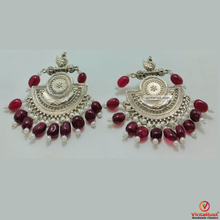 Load image into Gallery viewer, Handmade Oxidized Big Earrings With Beads