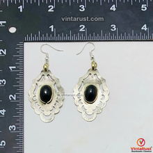 Load image into Gallery viewer, Vintage Turkmen Earrings With Black Onyx