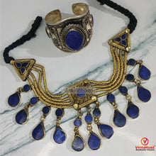 Load image into Gallery viewer, Black Friday Vintage Style Boho Stone Choker Necklace and Cuff