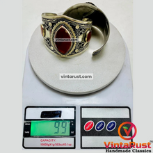 Load image into Gallery viewer, Antique Glass Stone Bracelet Boho Hand Cuff