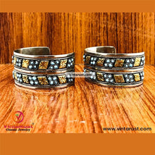 Load image into Gallery viewer, Vintage Tribal Cuff Bracelet With Turquoise Beads