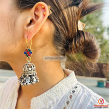 Load image into Gallery viewer, Handmade Boho Light Weight Kuchi Jhumka Earrings
