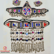 Load image into Gallery viewer, Handmade Tribal Jewelry Set Headpiece, Necklace and Earrings
