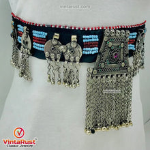 Load image into Gallery viewer, Vintage Kuchi Belt, Tribal Big Pendant and Coins