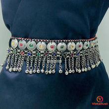 Load image into Gallery viewer, Tribal Belly Belt, Multicolor Stones Light Weight Belt